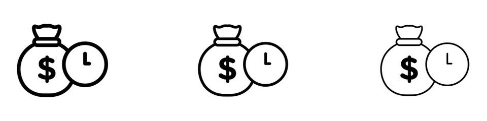 Long term investment icons for web site, mobile application. Logo illustration.