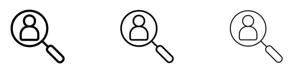 Hiring icons for web site, mobile application. Logo illustration.