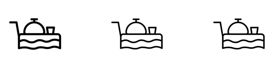 Obraz premium Hotel service icons for web site, mobile application. Logo illustration.