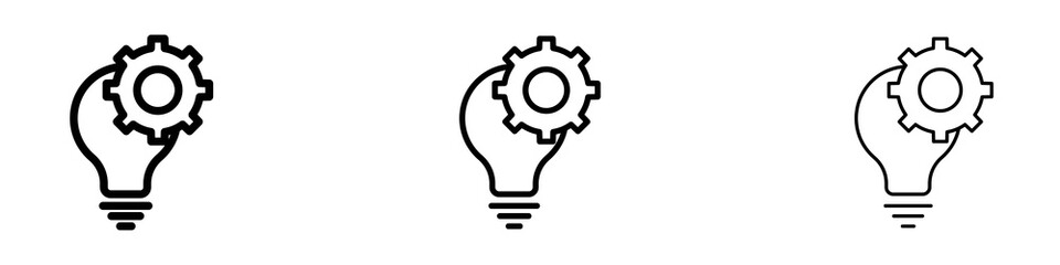 Innovation icons for web site, mobile application. Logo illustration.