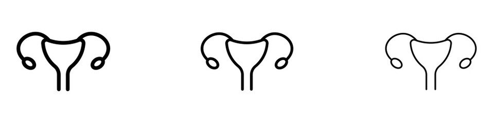 Gynecology icons for web site, mobile application. Logo illustration.