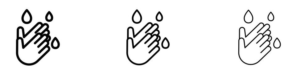Obraz premium Hand wash icons for web site, mobile application. Logo illustration.