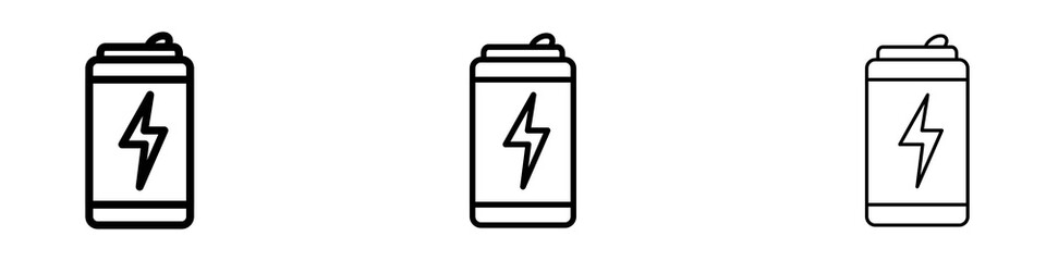 Energy drink icons for web site, mobile application. Logo illustration.