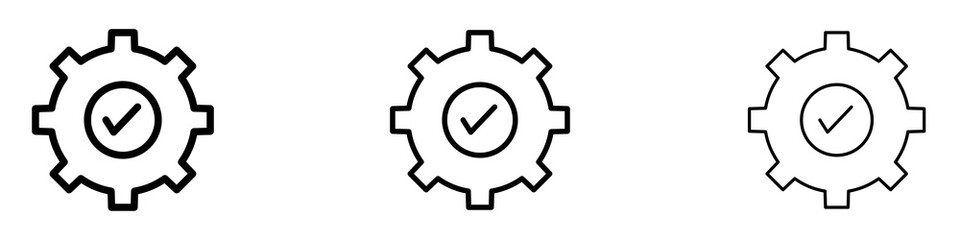 Execution icons for web site, mobile application. Logo illustration.