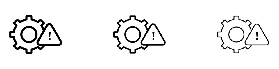 Failure icons for web site, mobile application. Logo illustration.