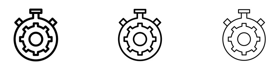 Fast processing icons for web site, mobile application. Logo illustration.