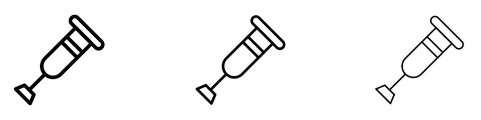 Crutch icons for web site, mobile application. Logo illustration.