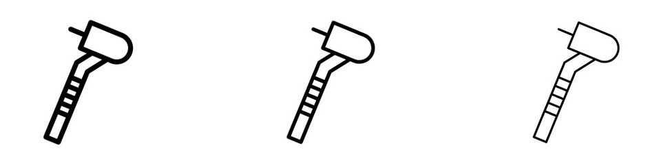 Dental drill icons for web site, mobile application. Logo illustration.