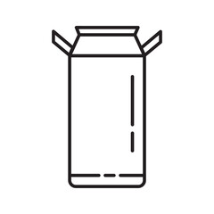 milk can icon illustration design template