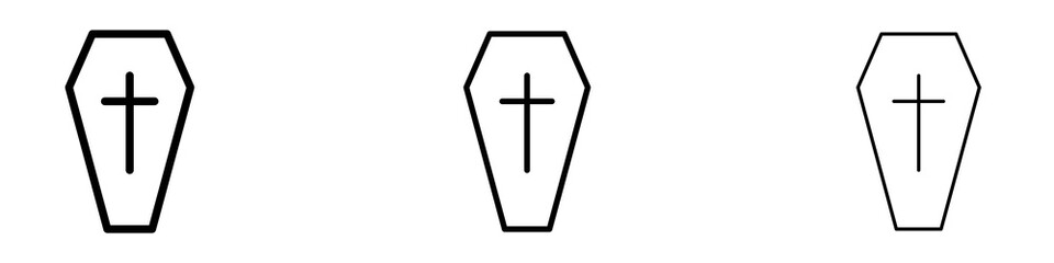 Coffin icons for web site, mobile application. Logo illustration.