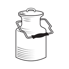 milk can icon illustration design template