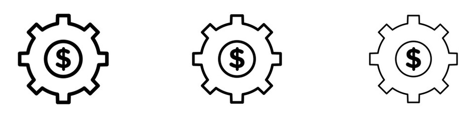 Business model icons for web site, mobile application. Logo illustration.