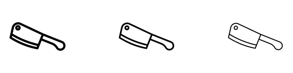 Butcher knife icons for web site, mobile application. Logo illustration.