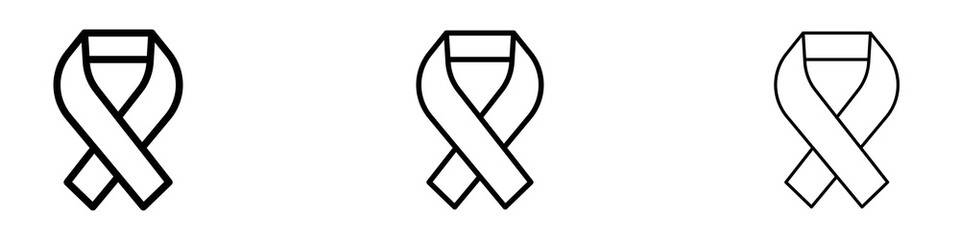 Cancer ribbon icons for web site, mobile application. Logo illustration.