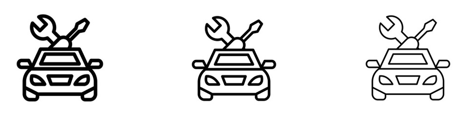 Obraz premium Car repair icons for web site, mobile application. Logo illustration.