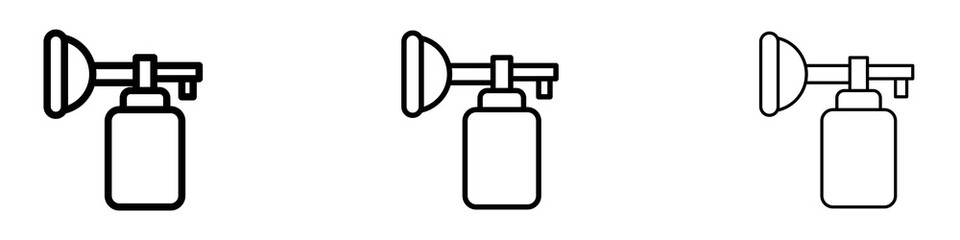 Breast pump icons for web site, mobile application. Logo illustration.