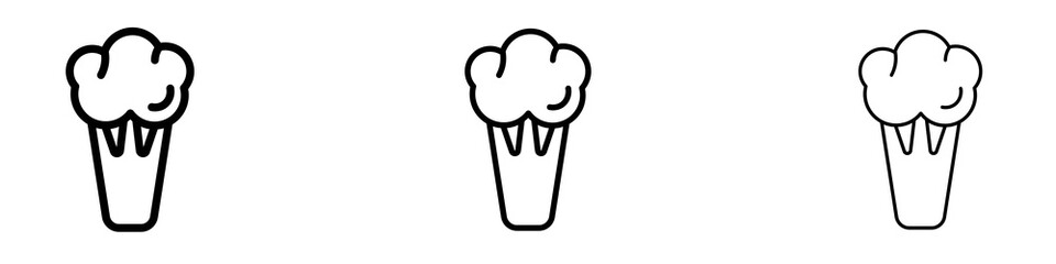 Broccoli icons for web site, mobile application. Logo illustration.