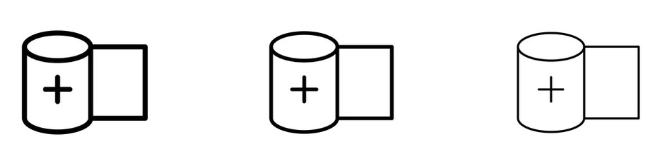 Bandage roll icons for web site, mobile application. Logo illustration.