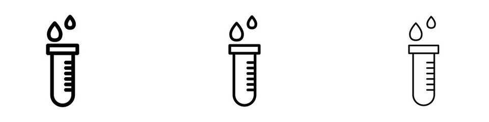 Blood test icons for web site, mobile application. Logo illustration.