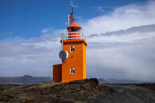 Hopsnes Lighthouse and coastline
