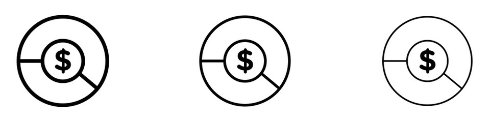 Asset allocation icons for web site, mobile application. Logo illustration.