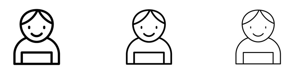 Baby boy icons for web site, mobile application. Logo illustration.