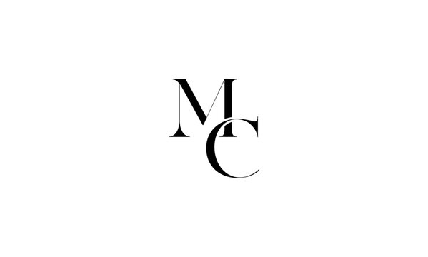MC initial letters, monogram logo