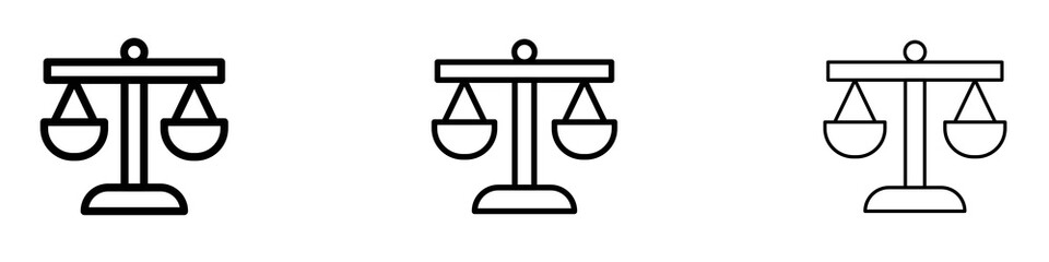 Ethics icons. Thin linear graphic pictogram for website