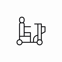 disability scooter icon sign vector