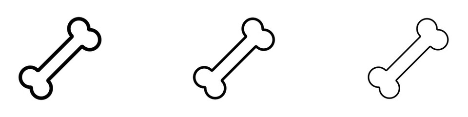Bones icons. Thin linear graphic pictogram for website