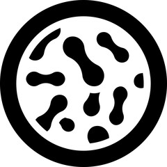 Bacterial culture icon. Silhouette style.