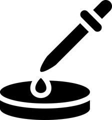 Laboratory dropper icon. Silhouette style.