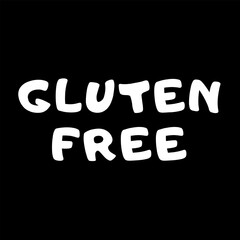 Obraz premium Vector text illustration for Gluten Free.