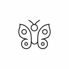 patterned butterfly icon sign vector