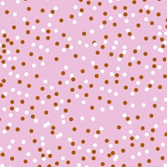 seamless polka dots pattern pink background 