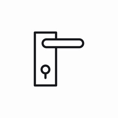square door knob icon sign vector