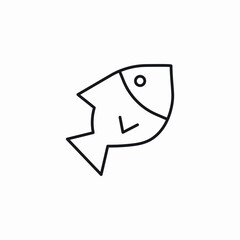 whole fish icon sign vector