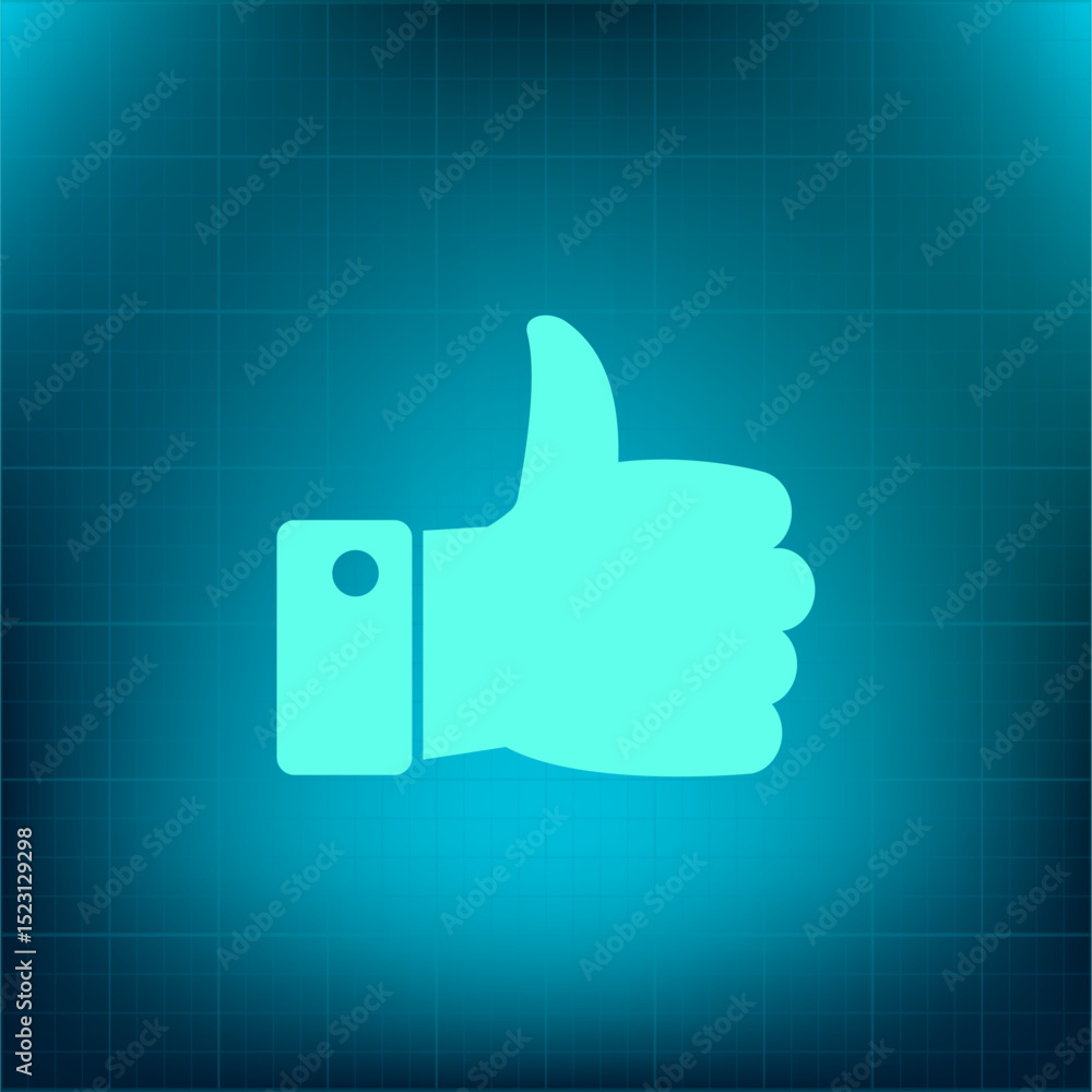 Poster vector icon on a blue background with a gradient