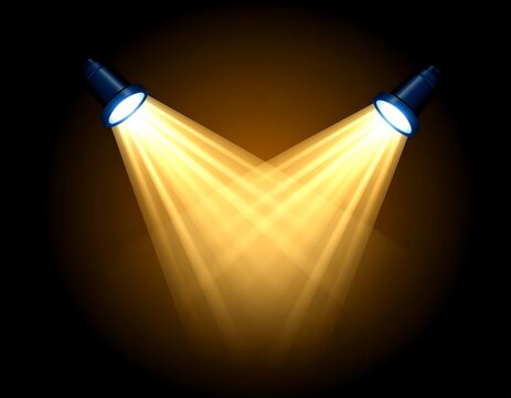 Generated image : lumi&egrave;re de deux projecteurs