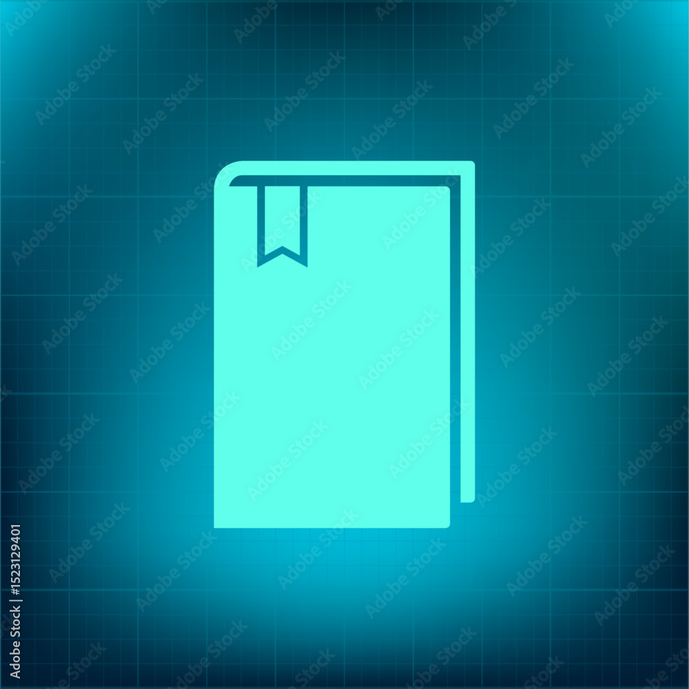 Poster vector icon on a blue background with a gradient