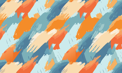 Abstract Camouflage: Colorful Painterly Seamless Pattern