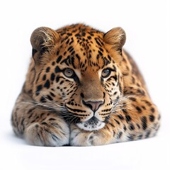 Fototapeta premium Majestic Wild Tiger. Captivating Portrait of a Spotted Predator in its Natural Habitat - Stunning Wildlife Photography