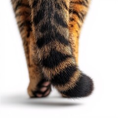 Close-Up of a Wild Tiger Walking. Orange and Black Stripes in Natural Habitat
