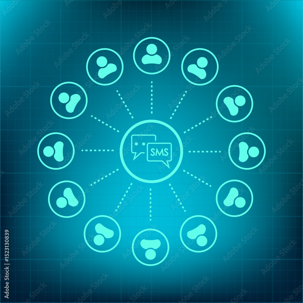 Poster vector icon on a blue background with a gradient