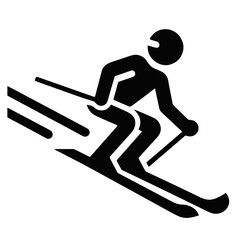 Fototapeta premium Skiing athlete vector illustration on transparent background showcasing movement, balance, and winter action for sports visuals and outdoor themes