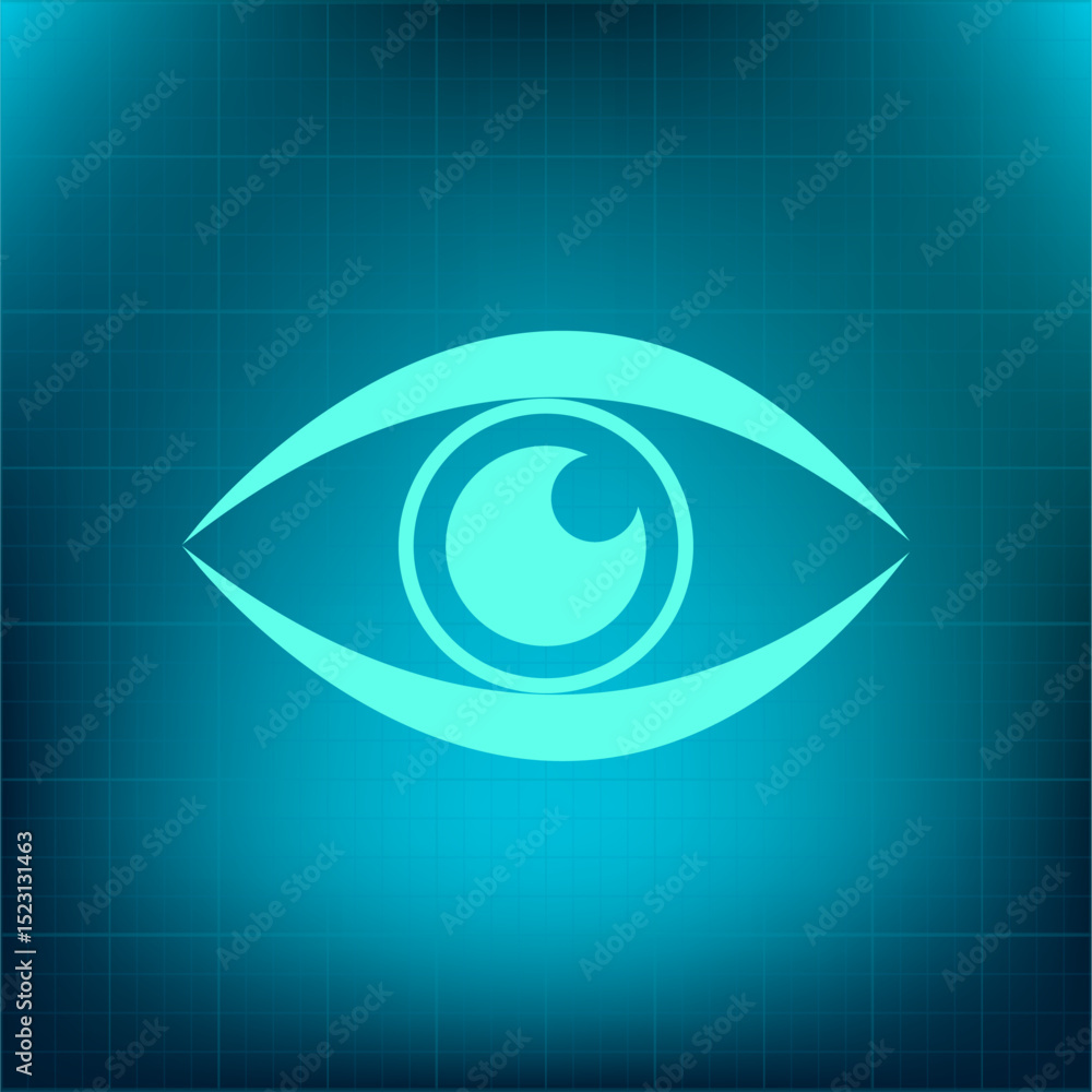 Poster vector icon on a blue background with a gradient