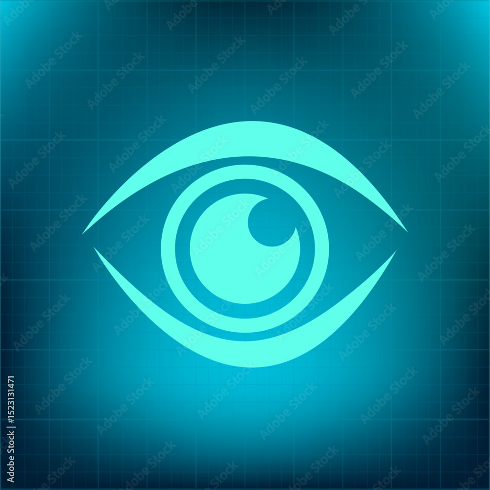 Poster vector icon on a blue background with a gradient