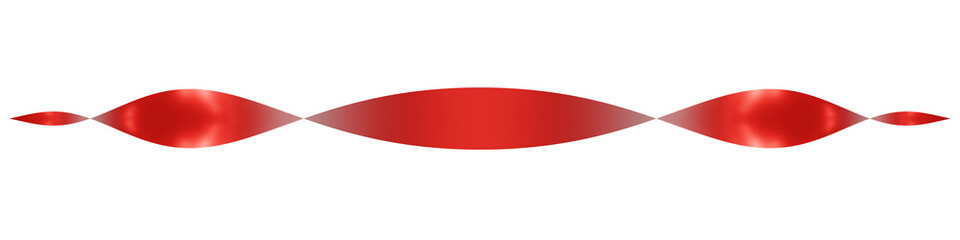 A red ribbon in a spiral shape. 3D rendering.