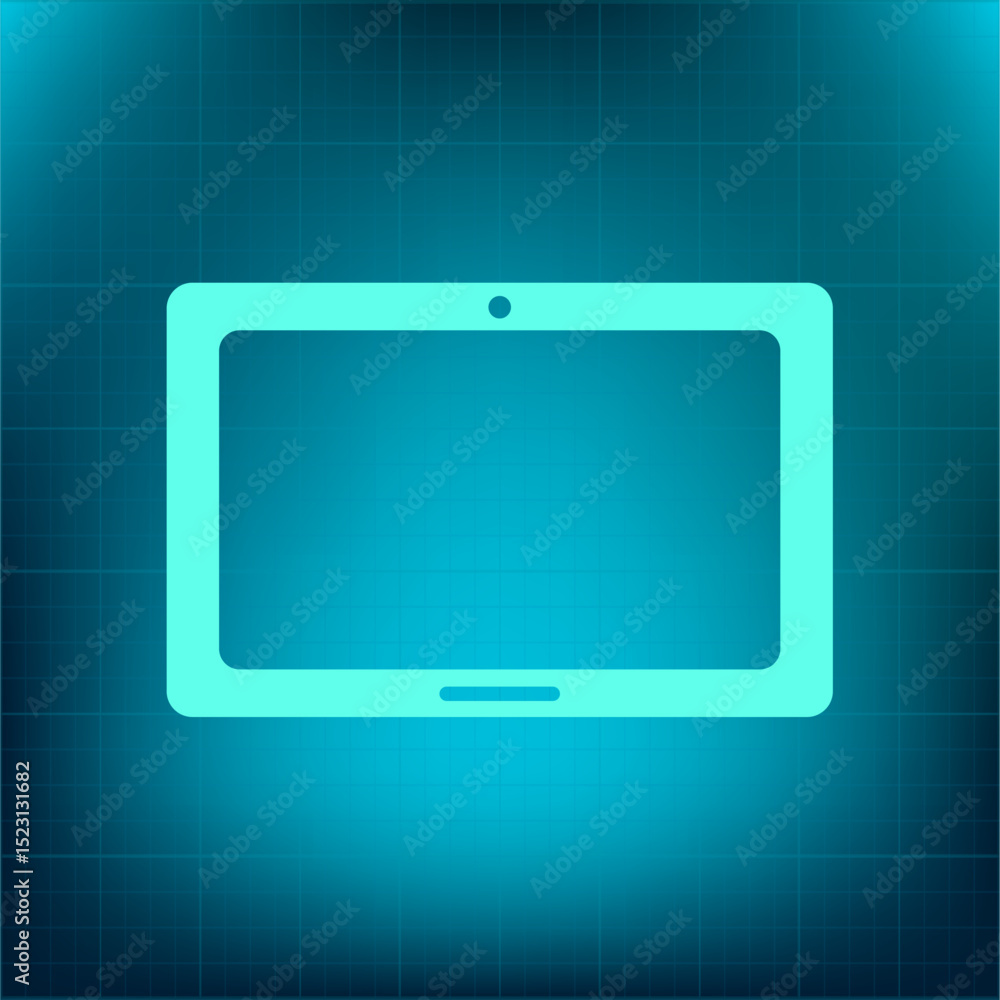 Poster vector icon on a blue background with a gradient