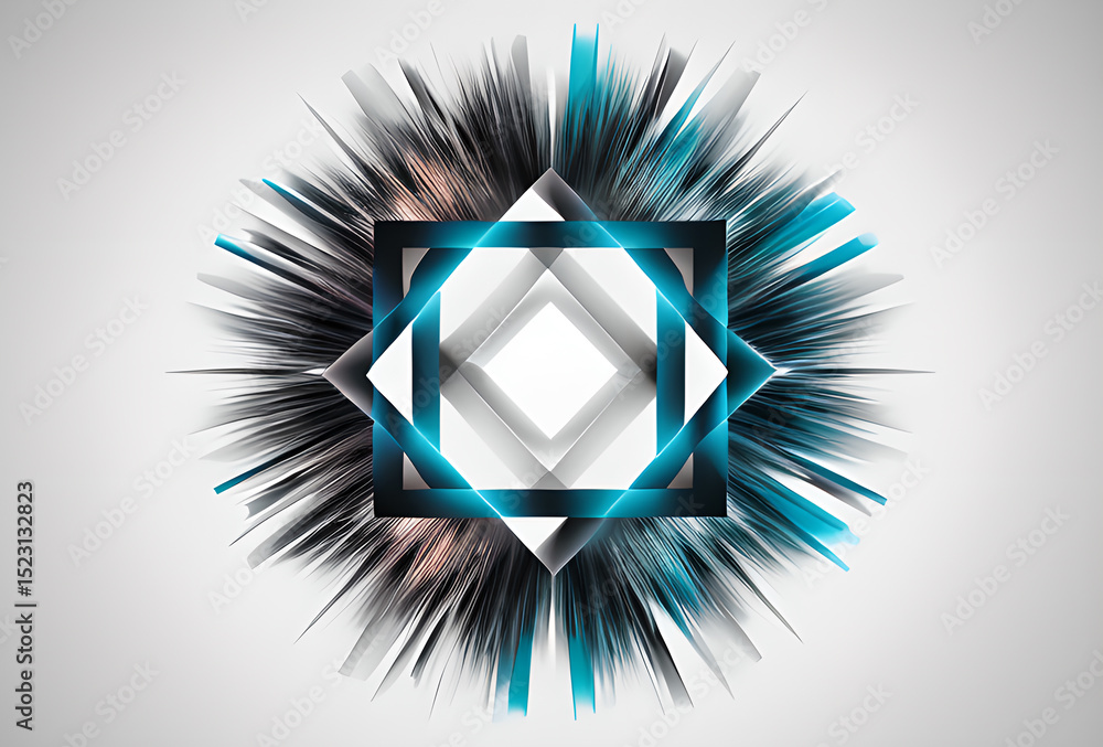 Poster visual stylish and bright effect beautiful shapes explosion flash display of light erupts with dynam